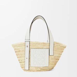 Loewe bucket raffia tote bag